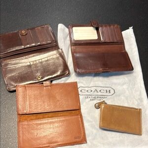 Vintage Coach Wallets/Checkbook Holder/Card Holder